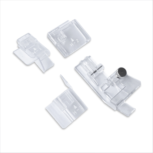 Kit pour ourlet couvert et ses 3 guides: H-1, H-2 et H-3