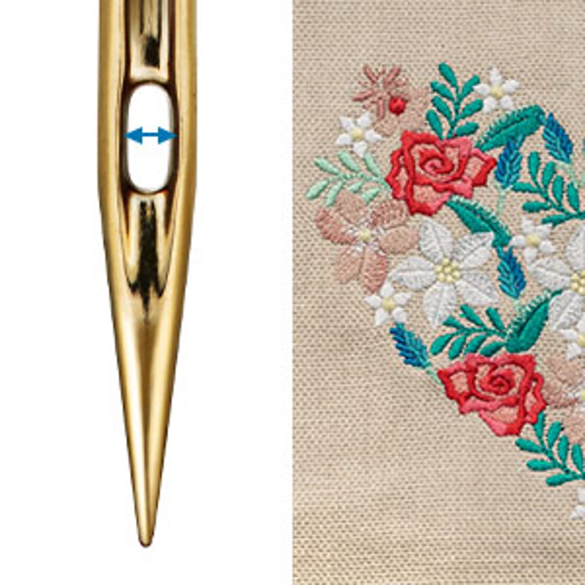 Aiguille bâtonnet dorée – Image 2