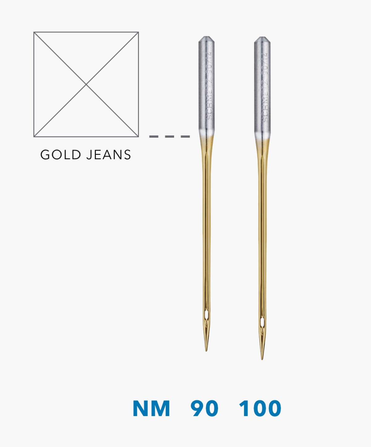 Aiguilles à denim dorée – Image 2